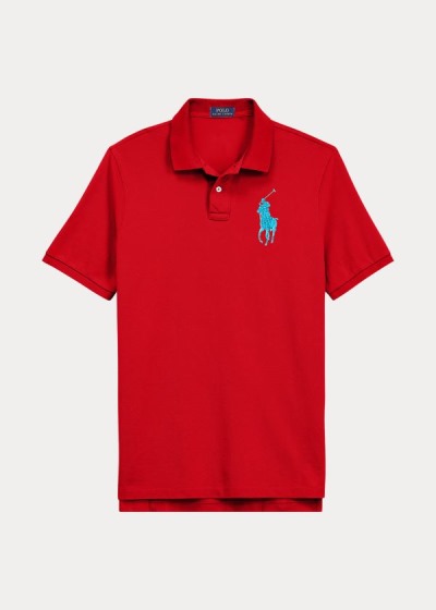 Polo Ralph Lauren Custom Slim Fit Mesh Polo Herre Danmark (TKJSD8321)